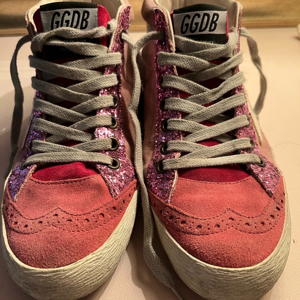 Golden Goose Sneakers Pink Suede Size 36